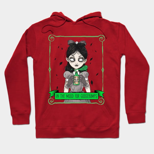 In The Mood Foe Goose Bumps Wednesday Addams Inspired Hoodie by Smithys Shirts